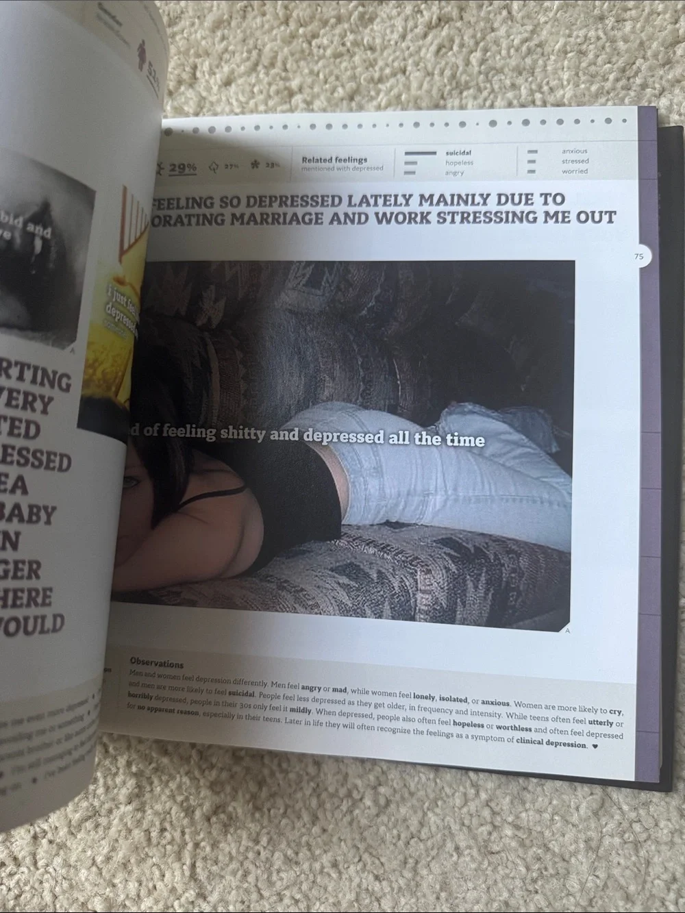 We Feel Fine Black Hardcover Art Book - An Almanac of Human Emotion